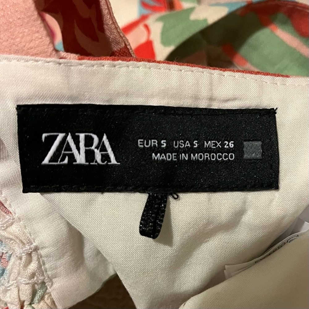 Zara Multicolor patchwork bustier style Top S - Picture 11 of 13